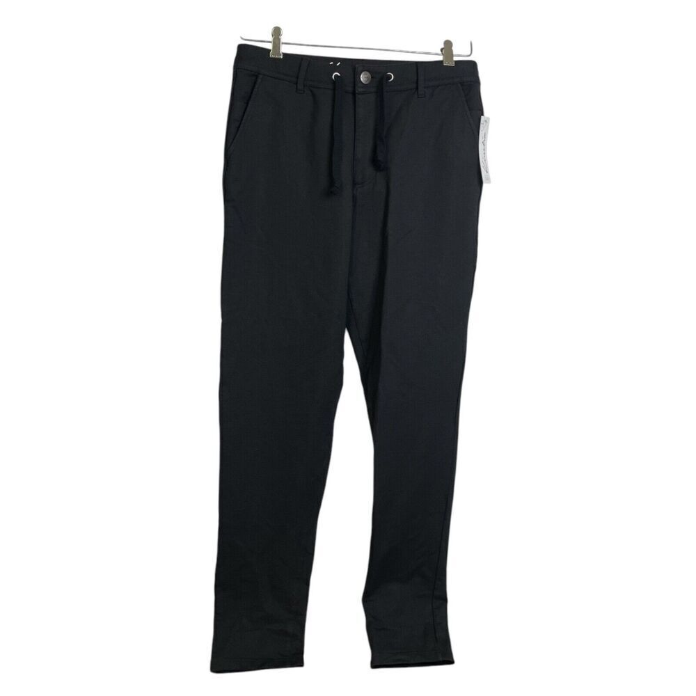 Kinetix Travel Pants 32 Black Mens Slim Straight Outdoors Hiking Commute NWT